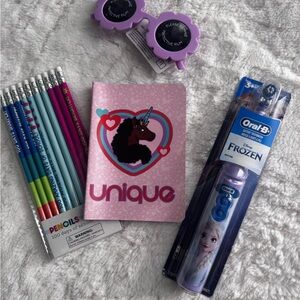 Unicorn Notebook and Oral-B Frozen Toothbrush Set